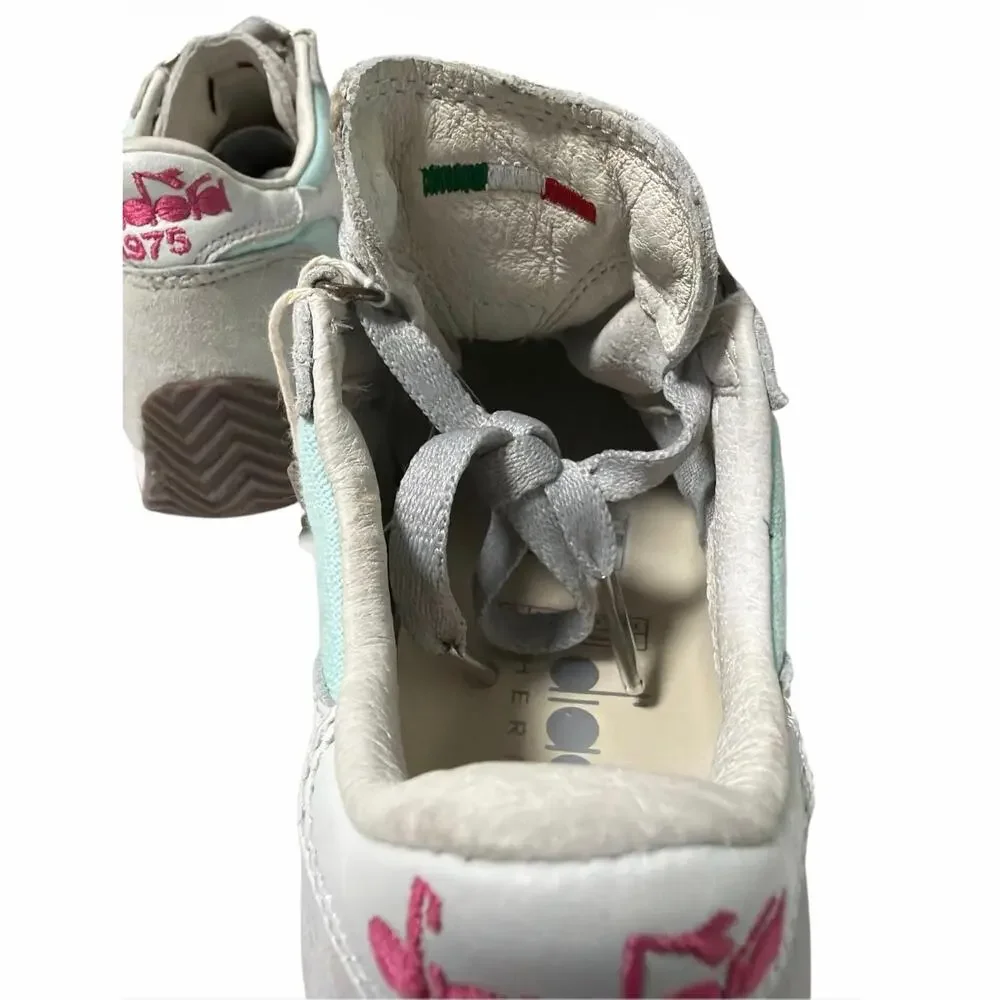 Diadora Heritage Equipe W SW HH Sneakers Womens 5.5 Sky Blue White Suede NWT